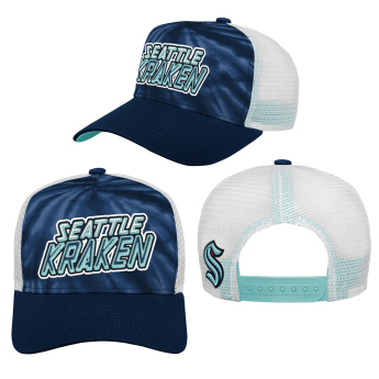 Seattle Kraken dziecięca czapka baseballowa Santa Cruz Tie Dye Trucker