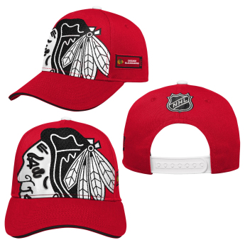 Chicago Blackhawks dziecięca czapka baseballowa Big Face red