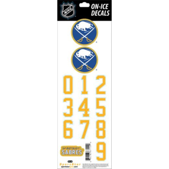 Buffalo Sabres naklejki na kask Decals Yellow