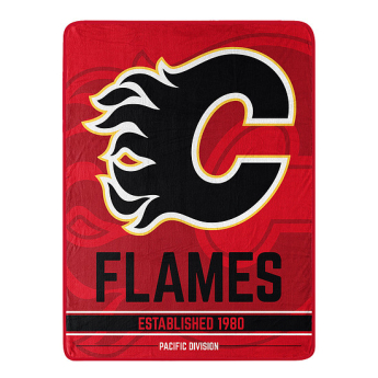 Calgary Flames koc Plush Micro Throw Logo