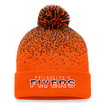 Philadelphia Flyers czapka zimowa Iconic Gradiant Beanie Cuff with Pom Dark Orange-Black