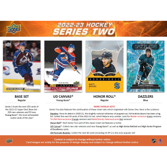 NHL pudełka karty hokejowe NHL 2022-23 Upper Deck Series 2 Blaster Box