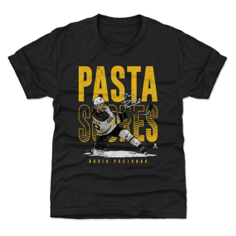 Boston Bruins koszulka męska David Pastrnak #88 Pasta Scores WHT 500 Level
