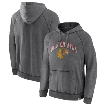 Chicago Blackhawks męska bluza z kapturem True Classics Washed Pullover Hoodie grey