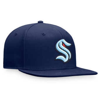 Seattle Kraken czapka flat baseballówka Core Snapback blue