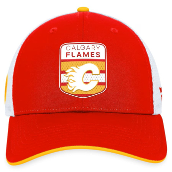 Calgary Flames czapka baseballówka Draft 2023 Podium Trucker Adjustable Authentic Pro