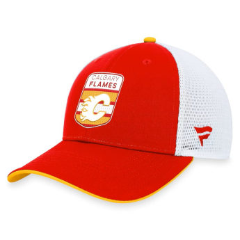 Calgary Flames czapka baseballówka Draft 2023 Podium Trucker Adjustable Authentic Pro