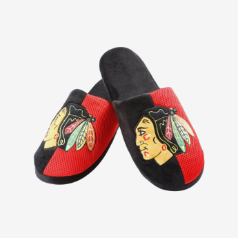 Chicago Blackhawks kapcie męskie Logo Staycation Slipper