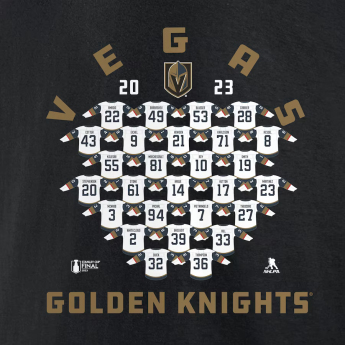 Vegas Golden Knights koszulka męska 2023 Stanley Cup Champions Jersey Roster