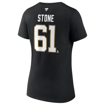 Vegas Golden Knights koszulka damska Mark Stone 2023 Stanley Cup Champions Authentic Stack Player Name & Number V-Neck
