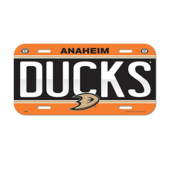Anaheim Ducks tablica na ścianę License Plate Banner