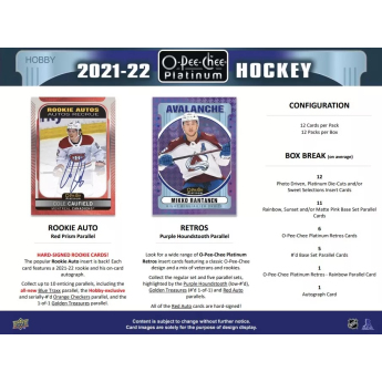 NHL pudełka karty hokejowe NHL 2021-22 Upper Deck O-Pee-Chee Platinum Hobby Box