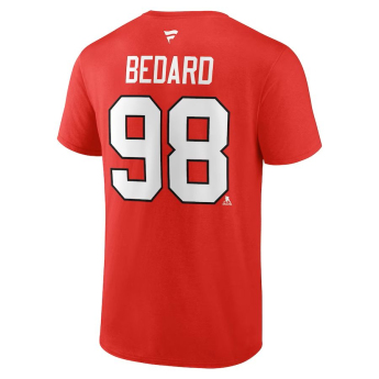 Chicago Blackhawks koszulka męska Connor Bedard #98 Draft 2023 Stack Logo Name & Number Red