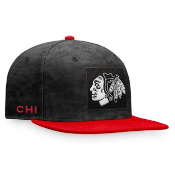 Chicago Blackhawks czapka flat baseballówka Black-Athletic Red