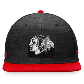 Chicago Blackhawks czapka flat baseballówka Black-Athletic Red