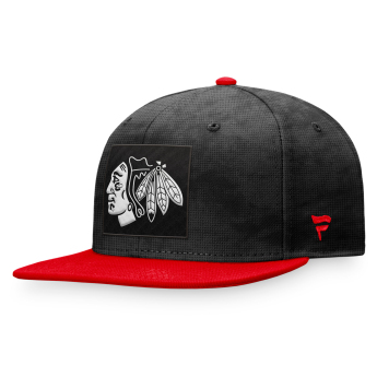 Chicago Blackhawks czapka flat baseballówka Black-Athletic Red