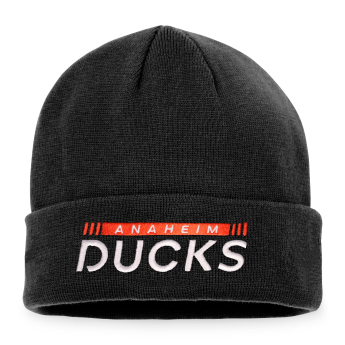 Anaheim Ducks czapka zimowa Authentic Pro Game & Train Cuffed Knit Black