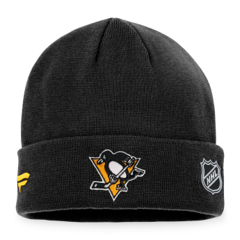 Pittsburgh Penguins czapka zimowa Authentic Pro Game & Train Cuffed Knit Black
