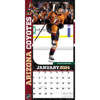 Arizona Coyotes kalendarz 2024 Wall Calendar