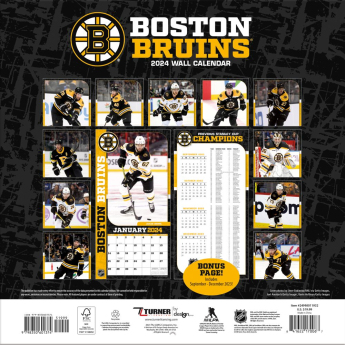 Boston Bruins kalendarz 2024 Wall Calendar