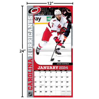 Carolina Hurricanes kalendarz 2024 Wall Calendar