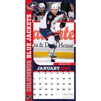 Columbus Blue Jackets kalendarz 2024 Wall Calendar