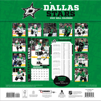 Dallas Stars kalendarz 2024 Wall Calendar
