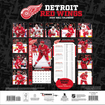 Detroit Red Wings kalendarz 2024 Wall Calendar