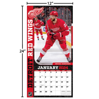 Detroit Red Wings kalendarz 2024 Wall Calendar