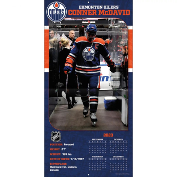 Edmonton Oilers kalendarz Connor McDavid #97 2024 Wall Calendar