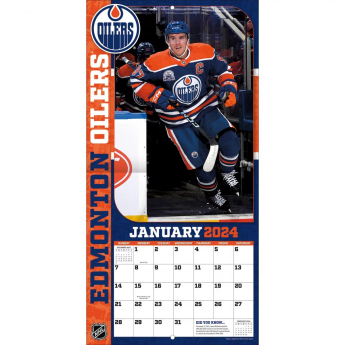 Edmonton Oilers kalendarz Connor McDavid #97 2024 Wall Calendar