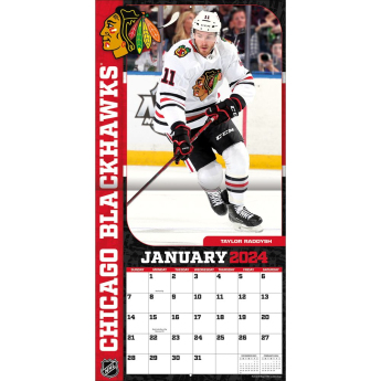 Chicago Blackhawks kalendarz 2024 Wall Calendar