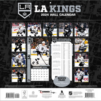 Los Angeles Kings kalendarz 2024 Wall Calendar