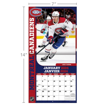 Montreal Canadiens kalendarz 2024 Wall Calendar