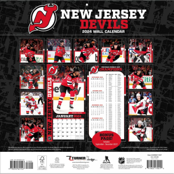 New Jersey Devils kalendarz 2024 Wall Calendar