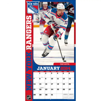 New York Rangers kalendarz 2024 Wall Calendar