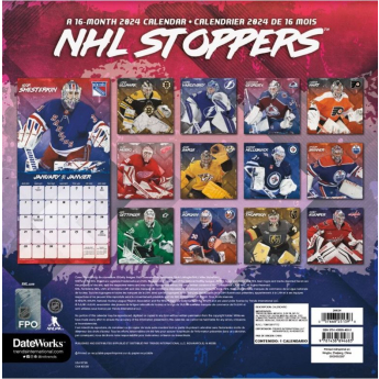 NHL produkty kalendarz Stoppers 2024 Wall Calendar