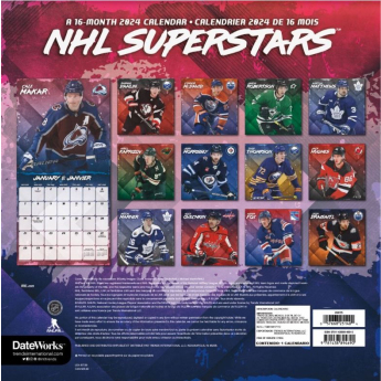 NHL produkty kalendarz Superstars 2024 Wall Calendar
