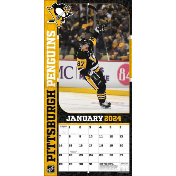 Pittsburgh Penguins kalendarz Sidney Crosby #87 2024 Wall Calendar