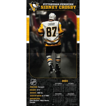 Pittsburgh Penguins kalendarz Sidney Crosby #87 2024 Wall Calendar