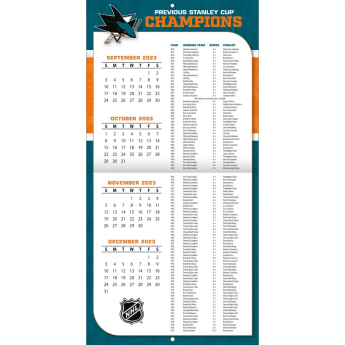 San Jose Sharks kalendarz 2024 Wall Calendar