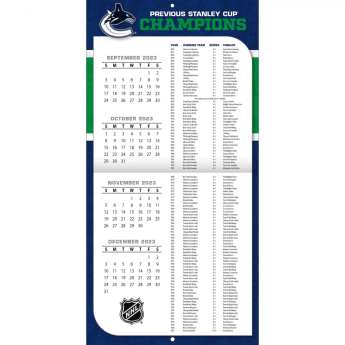 Vancouver Canucks kalendarz 2024 Wall Calendar