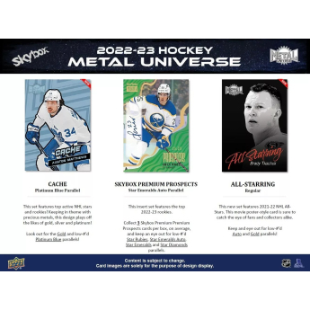 NHL pudełka karty hokejowe NHL 2022-23 Upper Deck Skybox Metal Universe Hobby Box