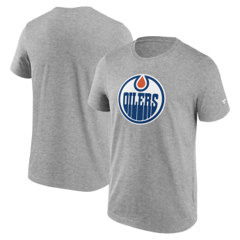Edmonton Oilers koszulka męska Primary Logo Graphic Sport Gray Heather