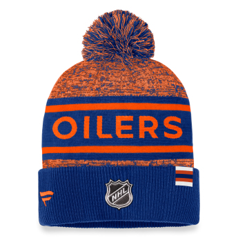 Edmonton Oilers czapka zimowa Authentic Pro Rink Heathered Cuffed Pom Knit
