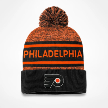 Philadelphia Flyers czapka zimowa Authentic Pro Rink Heathered Cuffed Pom Knit