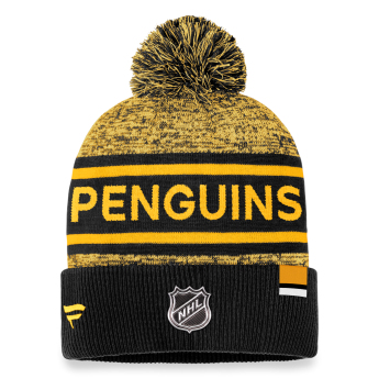 Pittsburgh Penguins czapka zimowa Authentic Pro Rink Heathered Cuffed Pom Knit