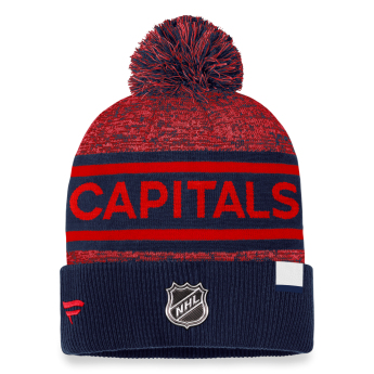 Washington Capitals czapka zimowa Authentic Pro Rink Heathered Cuffed Pom Knit