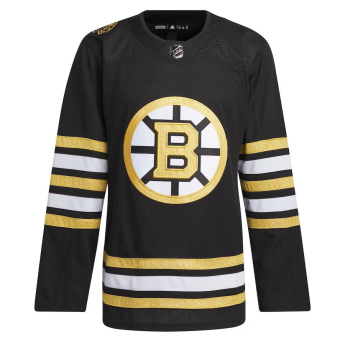 Boston Bruins hokejowa koszulka meczowa adidas Black 100th Anniversary Primegreen Authentic Jersey