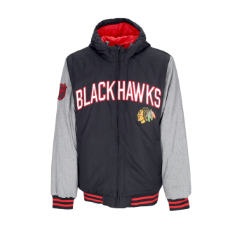 Chicago Blackhawks męska kurtka z kapturem Cold Front Polyfilled Padded Jacket w. Hood